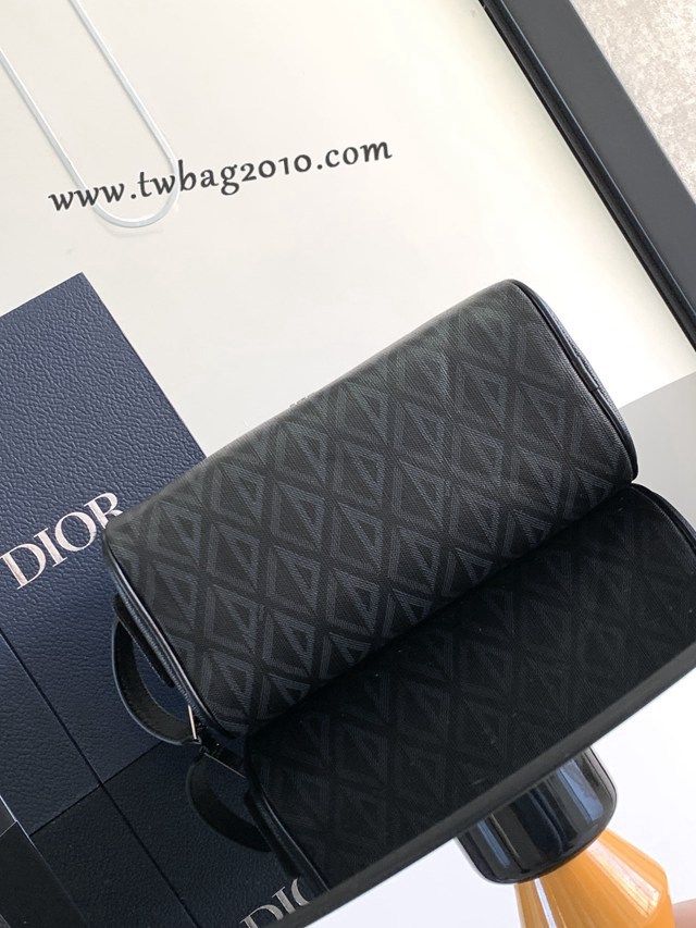 Dior专柜新款迪奥高仿原单CD Diamond图案帆洗漱包收纳包 djfk1625
